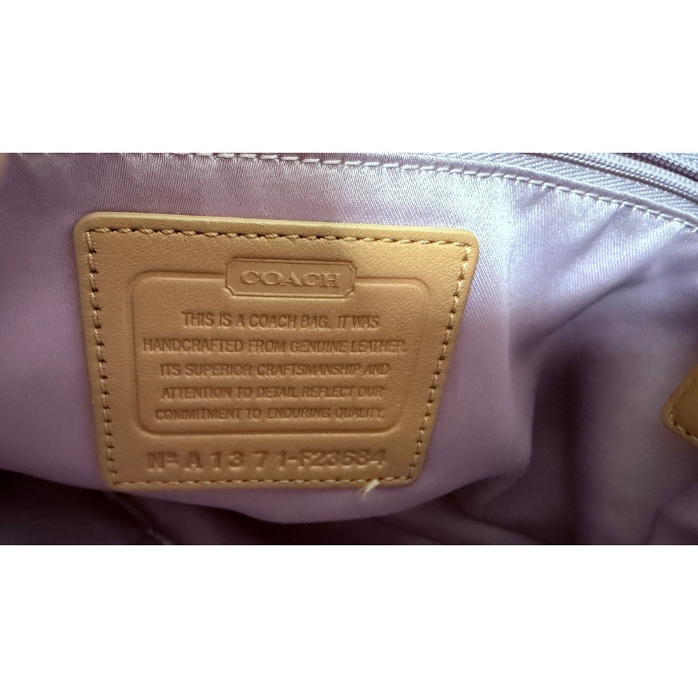 Coach Ashley Tan Camel Leather Satchel Crossbody Bag F23684 Gold Hardware - Picture 8 of 8